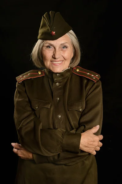 Mature female soldier — Stock Photo, Image