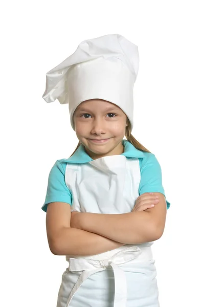 Cucina ragazza con le braccia incrociate — Foto Stock