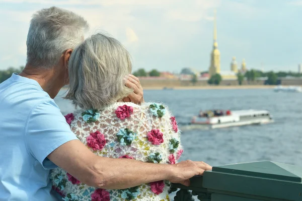 Couple mature en plein air — Photo