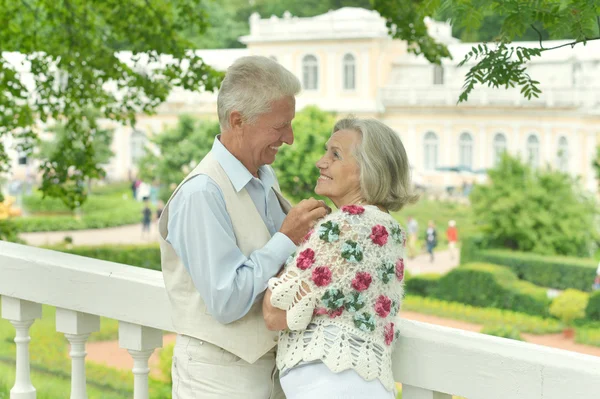 Härlig äldre par utomhus — Stockfoto