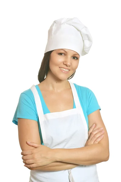 Happy female chef Stock Photo