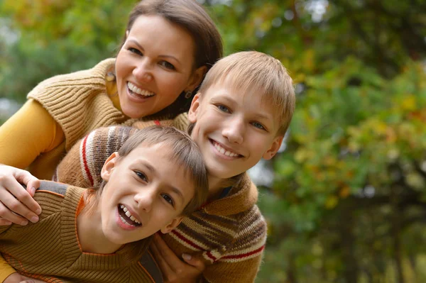 Beautiful mother and children — Stock Photo, Image