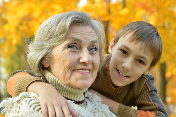 Grandmother with boy — Stock Photo, Image