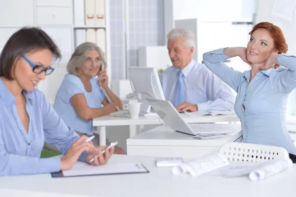 Business People Working Modern Light Office — Stock Photo, Image
