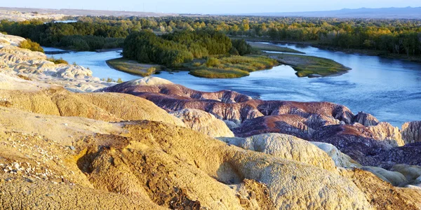 Xinjiang, Cina: spiaggia colorata Fotografia Stock