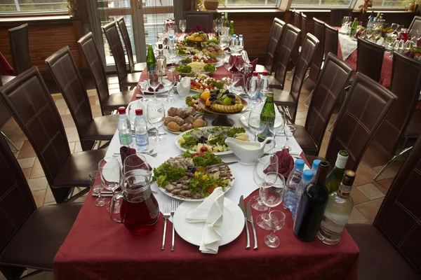 Covered table — Stock Photo, Image