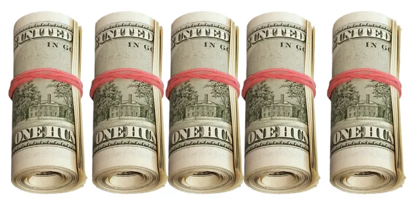 Thousand-five rolls of bills — Stock Photo, Image