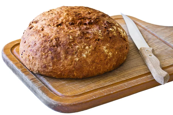 Chléb a nůž — Stock fotografie