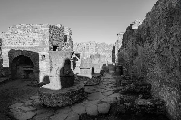 Ιστορική Πόλη Στην Ιταλία Ερείπια Της Πομπηίας Θαμμένη Ρωμαϊκή Πόλη — Φωτογραφία Αρχείου