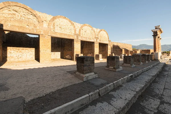 Historic City Italy Ruins Pompeii Buried Roman City Naples — Photo