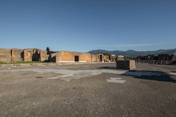 Historic City Italy Ruins Pompeii Buried Roman City Naples — Photo