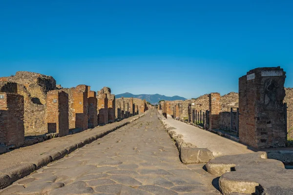 Historische Stad Italië Ruïnes Van Pompeii Begraven Romeinse Stad Nabij Rechtenvrije Stockafbeeldingen