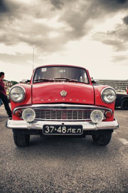 Russian red retro car clipart