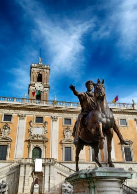 Campidoglio Meydanı ve marco aurelio, Roma heykel