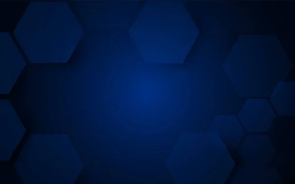抽象的な青い六角形とテクノロジーの未来的なコンセプトの背景とあなたのデザインのためのスペース ベクターイラスト — ストックベクタ