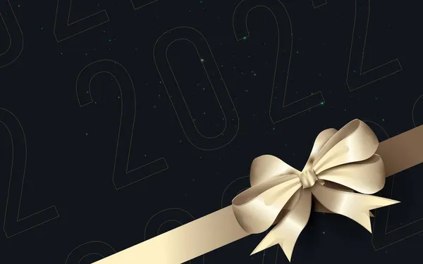 Boże Narodzenie 2022 Granatowy Złoty Baner Plakaty Karty Nagłówki Strona — Wektor stockowy