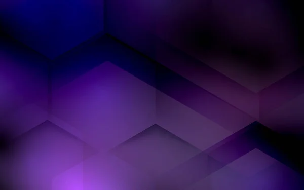 青色と紫色の輝く光の動的背景を持つ抽象六角形の形状 未来技術デジタルハイテクの概念 バナー ポスター カード ヘッダー ウェブサイト — ストックベクタ