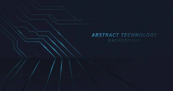 Abstrakte Blaue Schaltkreise Futuristische Technologie Digitaler High Tech Hintergrund Banner — Stockvektor