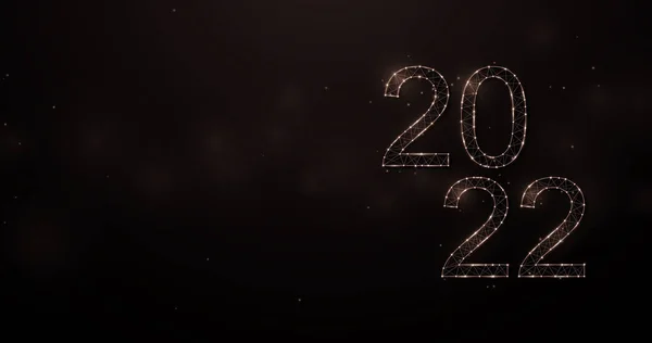 Feliz Año Nuevo 2022 Chispa Luz Abstracta Con Forma Número — Archivo Imágenes Vectoriales