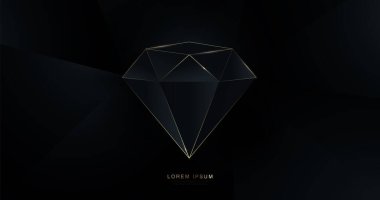 Lüks altın elmas kaplama. Soyut mücevher geçmişi. Vektör illüstrasyonu