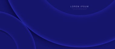 Mavi arkaplanda soyut şeffaf çember. Fütürist teknoloji dijital yüksek teknoloji konsepti. Web sitesi, afiş ve broşür. Vektör illüstrasyonu