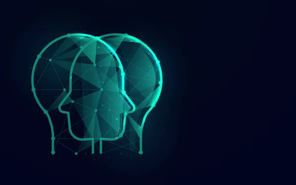 Ανθρώπινα Κεφάλια Εικονίδια Επιστήμη Ψυχολογία Ιατρική Διάνυσμα — Διανυσματικό Αρχείο