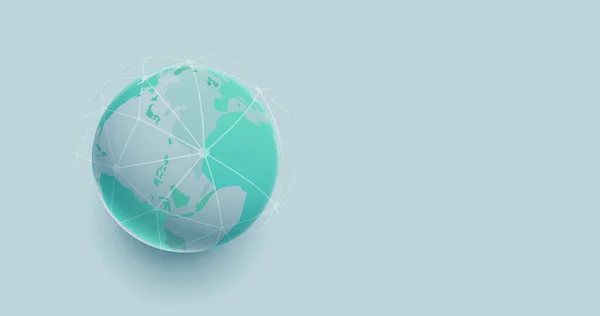 Earth Globe Global Network Connection Vector Illustration — Stock Vector