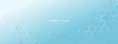 Fütürist teknoloji dijital yüksek teknoloji konseptine sahip soyut geometrik altıgen. Vektör illüstrasyonu