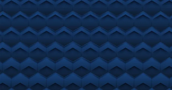 Abstract Blue Hexagon Geometric Pattern Background Vector — ストックベクタ