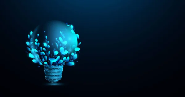 Light Bulb Plant Ecology Environment Concept Vector Illustration — Stock vektor