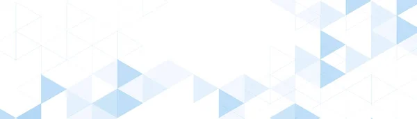 Fondo Triángulos Geométricos Azul Blanco Suaves Abstractos Sitio Web Banner — Archivo Imágenes Vectoriales