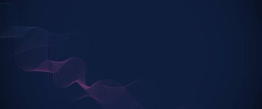 Soyut mavi ve pembe dalgalı çizgiler arka plan. Fütürist teknoloji dijital yüksek teknoloji. Vektör illüstrasyonu