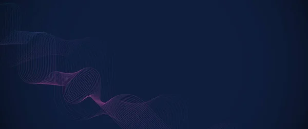 要旨青とピンクの波状線の背景 未来技術デジタルハイテク ベクターイラスト — ストックベクタ