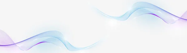 Lignes Ondulées Colorées Abstraites Sur Fond Blanc Technologie Futuriste High — Image vectorielle