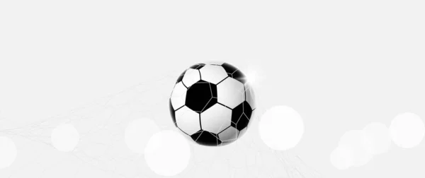 Bola Futebol Gol Futebol Rede Fundo Branco Golo Futebol Ilustração — Vetor de Stock
