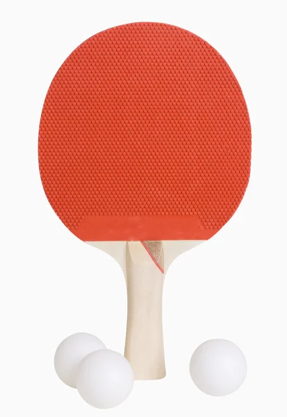 Ping pong 球拍和球 — 图库照片