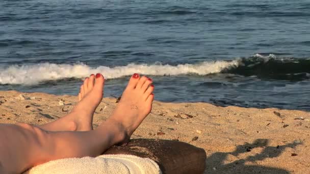 Sandy Toes — Stock Video