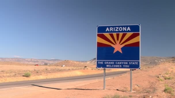 Welcome to Arizona sign — Stock Video