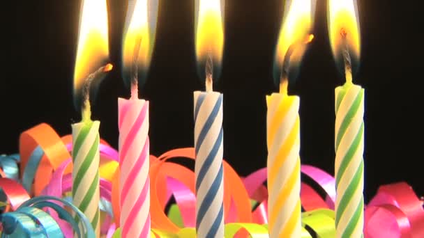 Birthday candles — Stock Video