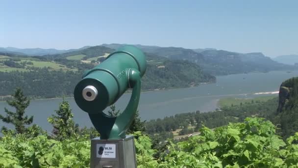 Malerischer Blick auf den Columbia River — Stockvideo
