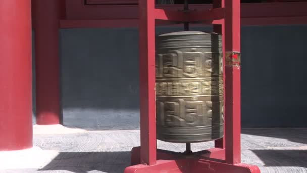 Prayer Wheel Spinning — Stock Video