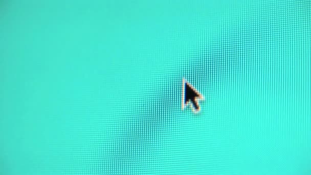 Pointer moving around computer screen — Stock Video