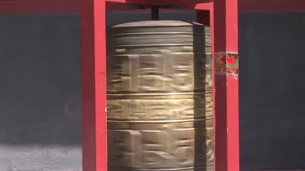 Prayer Wheel Spinning — Stock Video