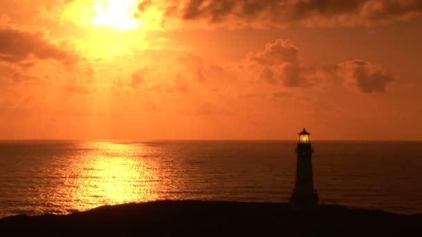 Farol de cabeça de Yaquina — Vídeo de Stock