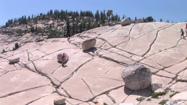 Visitors at Yosemite National Park — Stock Video