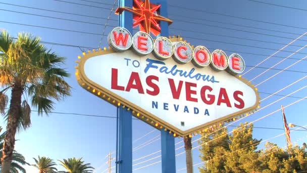 Welcome to Las Vegas sign — Stock Video