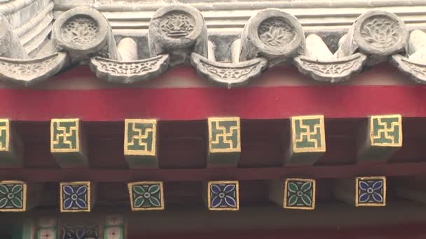 Chinese architectonische details — Stok video