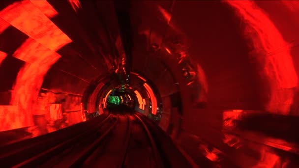 중국, 상하이, 와이탄, 와이탄 관광 터널, 느린 셔터 속도 — 비디오