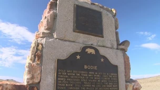 Marker at Bodie — Stock Video