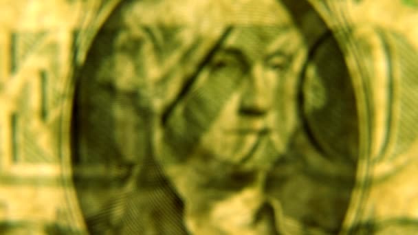 Dollar bill kommer i fokus — Stockvideo